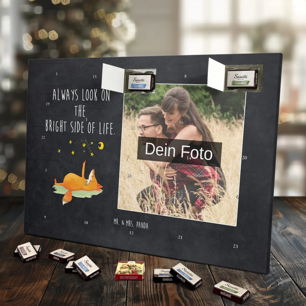 Personalisierter Schoko Foto Adventskalender Fuchs Sterne Personalisierter Schoko Foto Adventskalender, Fuchs, Spruch schön, Romantik, Füchse, Always Look On The Bright Side Of Life, Tröstende Worte, Spruch Positiv