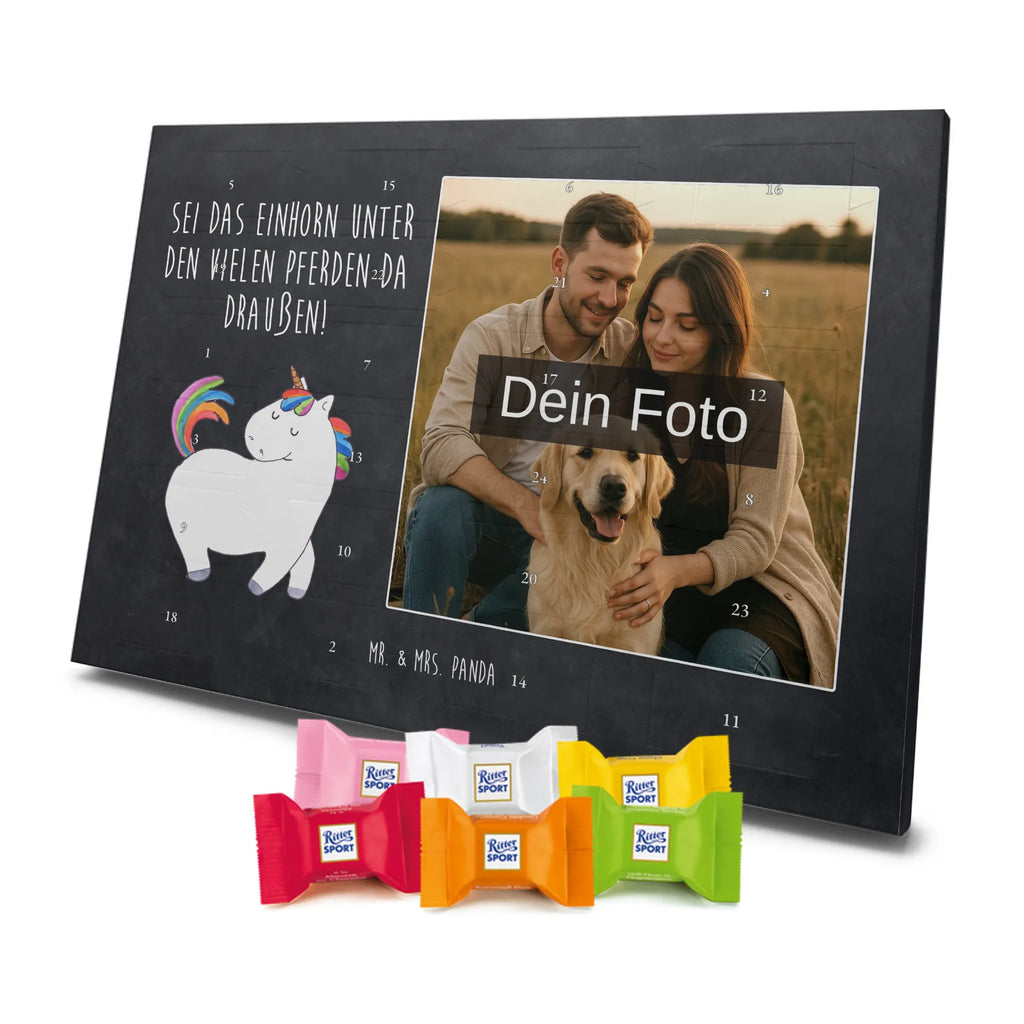 Personalisierter Schoko Foto Adventskalender Einhorn Stolzieren Personalisierter Schoko Foto Adventskalender, Unicorn, Einhorn, Einhörner, Einhorn Deko, Freundin, Anders, Pferd, Bunt, Reiten, Stolz, Geschenk, Reiter