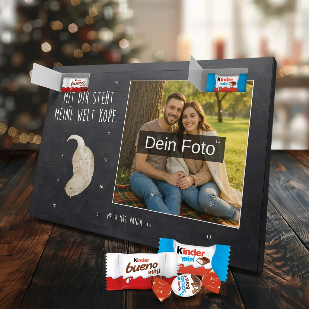 Personalisierter Schoko Foto Adventskalender Otter Kopfüber Personalisierter Schoko Foto Adventskalender, Fischotter, Otter, Seeotter, Otter Seeotter See Otter