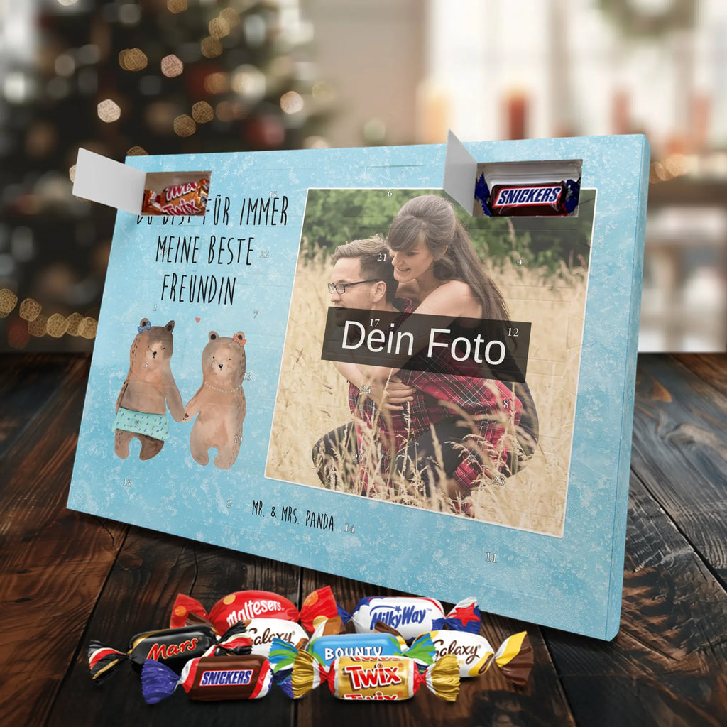  bear Girlfriend Personalisierter Schoko Foto Adventskalender, Teddybär, Teddy, Bär, Bär Freundin Beste Freund Liebe Liebesbeweis Verliebt Kumpel Kumpeliene