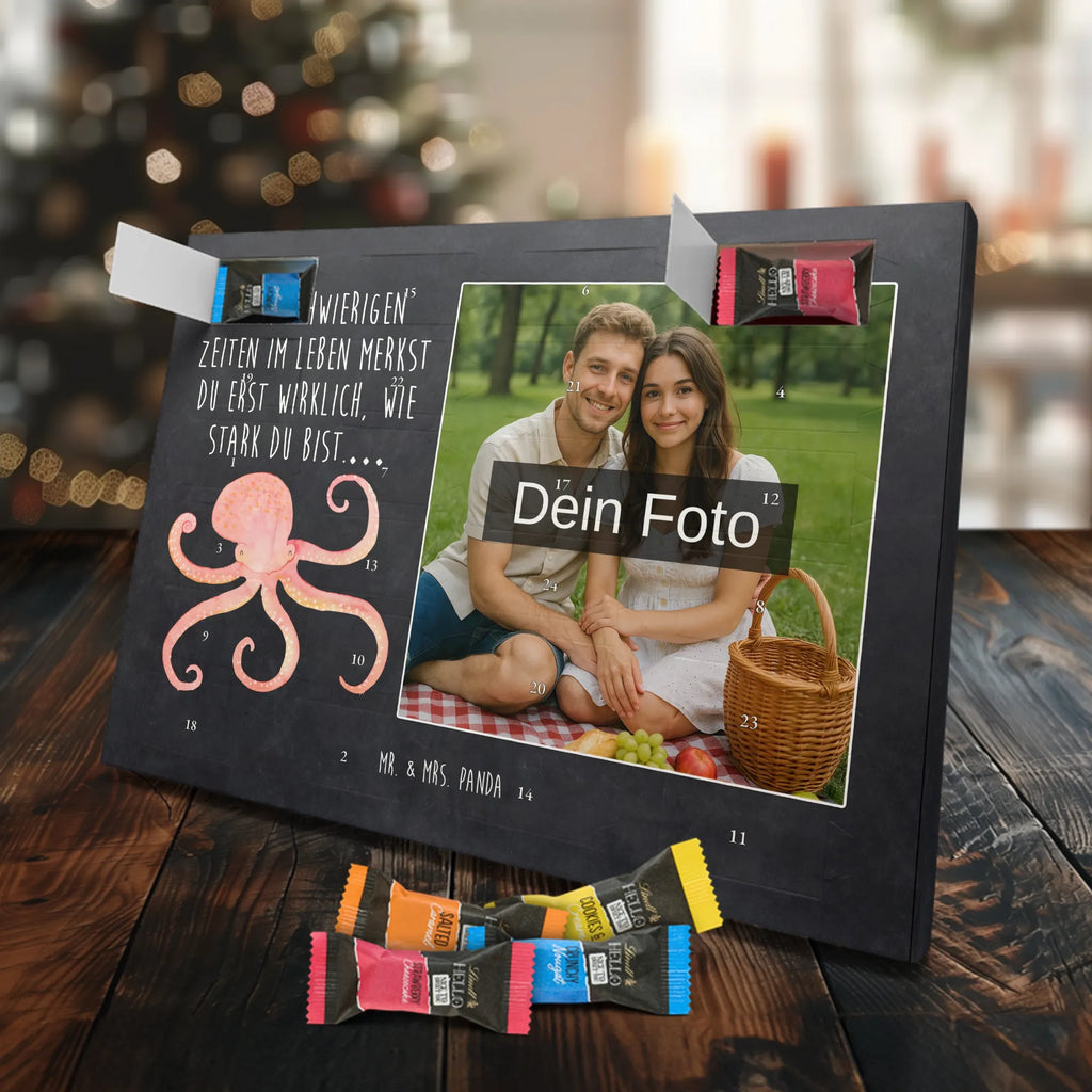 Personalisierter Schoko Foto Adventskalender Tintenfisch Personalisierter Schoko Foto Adventskalender, Gute Laune, Lustige Sprüche, Tiere, Tiermotive, Meer, Meerestier, Arme, Krake, Ozean, Wasser, Tintenfisch