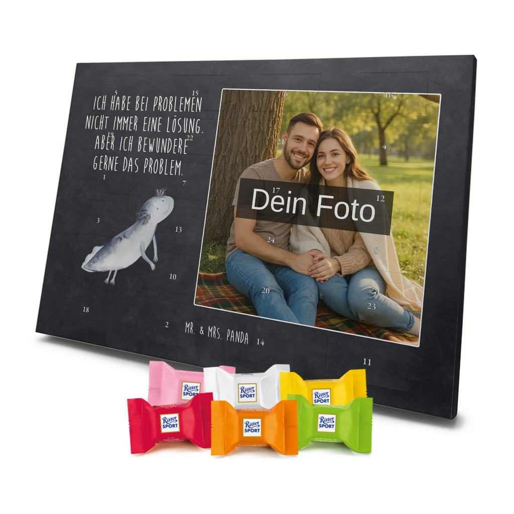 Personalisierter Schoko Foto Adventskalender Axolotl Schwimmen Personalisierter Schoko Foto Adventskalender, Axolotl, Molch, Probleme, Problem, Lurch, Motivation, Axolot, Lurche, Lösungen, Schwanzlurch