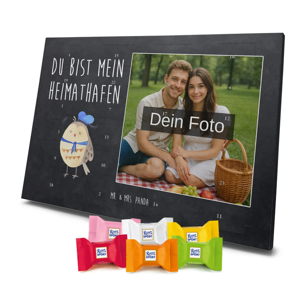 Personalisierter Schoko Foto Adventskalender Eule Matrose Personalisierter Schoko Foto Adventskalender, Eule, Ehe, Freundin, Eule Deko, Wortspiel Lustig, Seefahrer, Owl, Matrose, Hochzeitstag Geschenk, Heimathafen, Eule Spruch