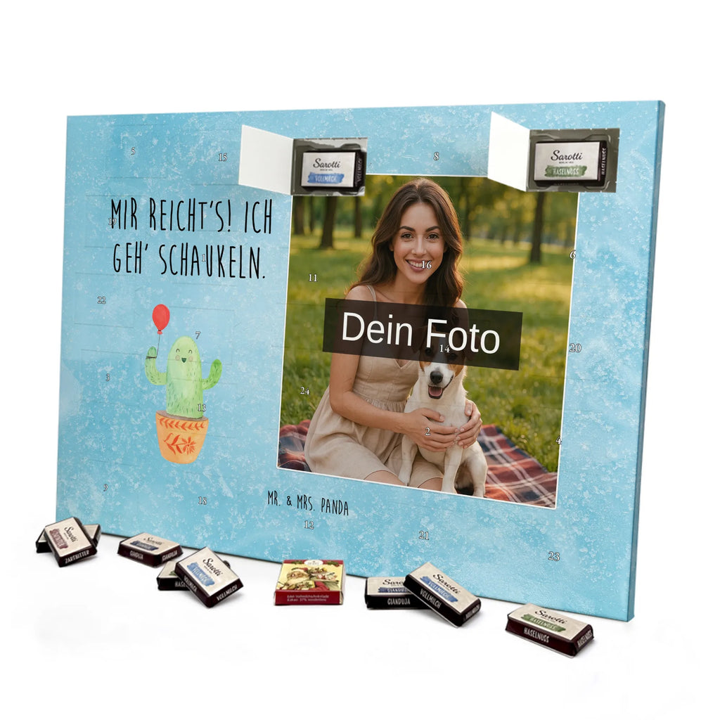  Kaktus balon Personalisierter Schoko Foto Adventskalender, Kakteen, Kaktus, Stress, Neustart, Büroalltag, Büro, Freude, Luftballon, Freund, Prüfung, Freundin, Ausbildung