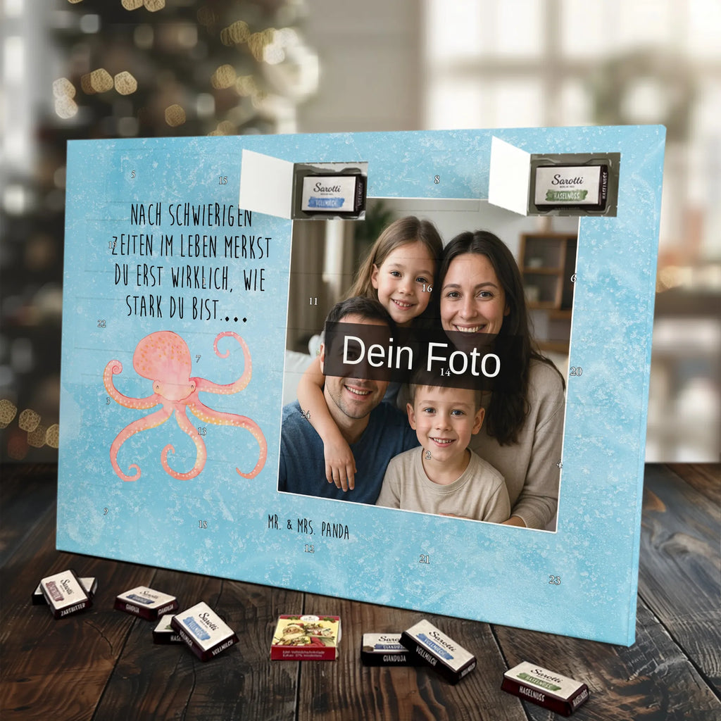 Personalisierter Schoko Foto Adventskalender Tintenfisch Personalisierter Schoko Foto Adventskalender, Gute Laune, Lustige Sprüche, Tiere, Tiermotive, Meer, Meerestier, Arme, Krake, Ozean, Wasser, Tintenfisch
