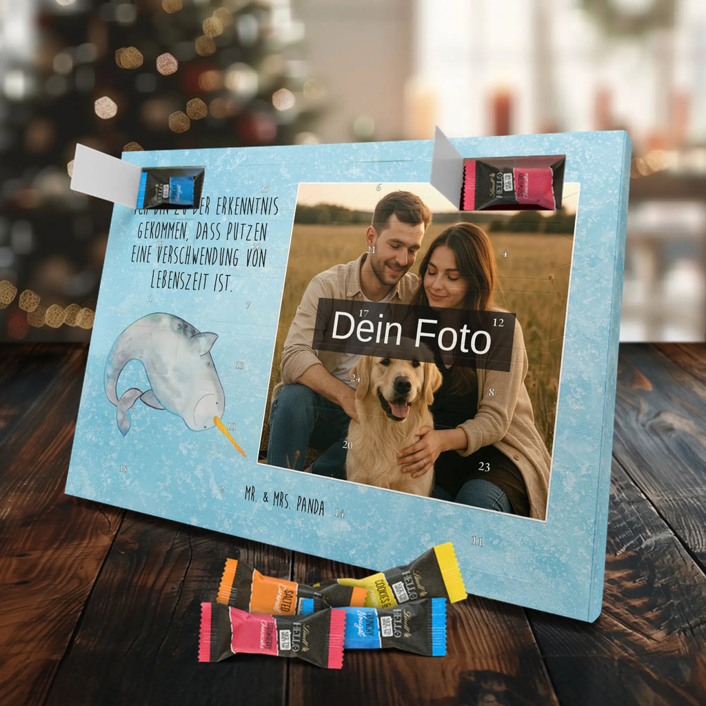 Personalisierter Schoko Foto Adventskalender Narwal Personalisierter Schoko Foto Adventskalender, Meerestiere, Urlaub, Meer, Narwal, Aufräumen, Putzen, Junggesellin, Wal, Kinderzimmer, Hausfrau