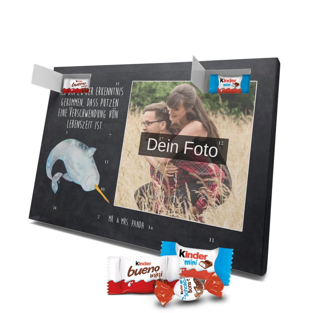 Personalisierter Schoko Foto Adventskalender Narwal Personalisierter Schoko Foto Adventskalender, Meerestiere, Urlaub, Meer, Narwal, Aufräumen, Putzen, Junggesellin, Wal, Kinderzimmer, Hausfrau