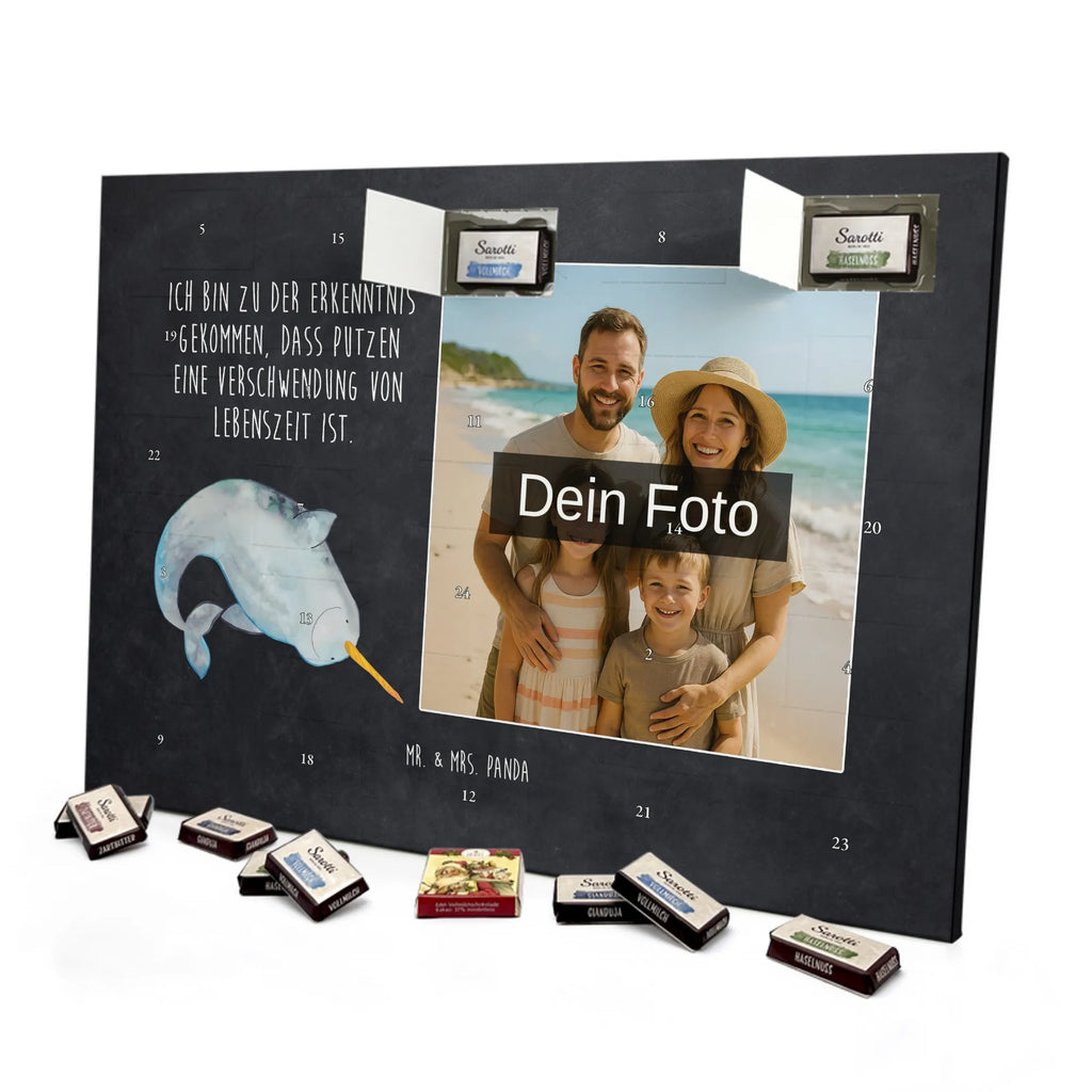 Personalisierter Schoko Foto Adventskalender Narwal Personalisierter Schoko Foto Adventskalender, Meerestiere, Urlaub, Meer, Narwal, Aufräumen, Putzen, Junggesellin, Wal, Kinderzimmer, Hausfrau