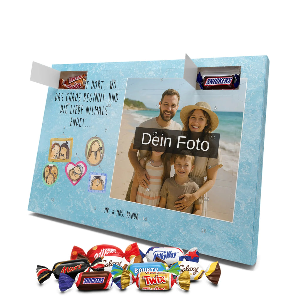 Personalisierter Schoko Foto Adventskalender Igel Familie Personalisierter Schoko Foto Adventskalender, Opa, Bruder, Familie, Muttertag, Schwester, Papa, Mama, Vatertag, Oma, Glück, Bilder, Igel, Liebe, Zusammenhalt