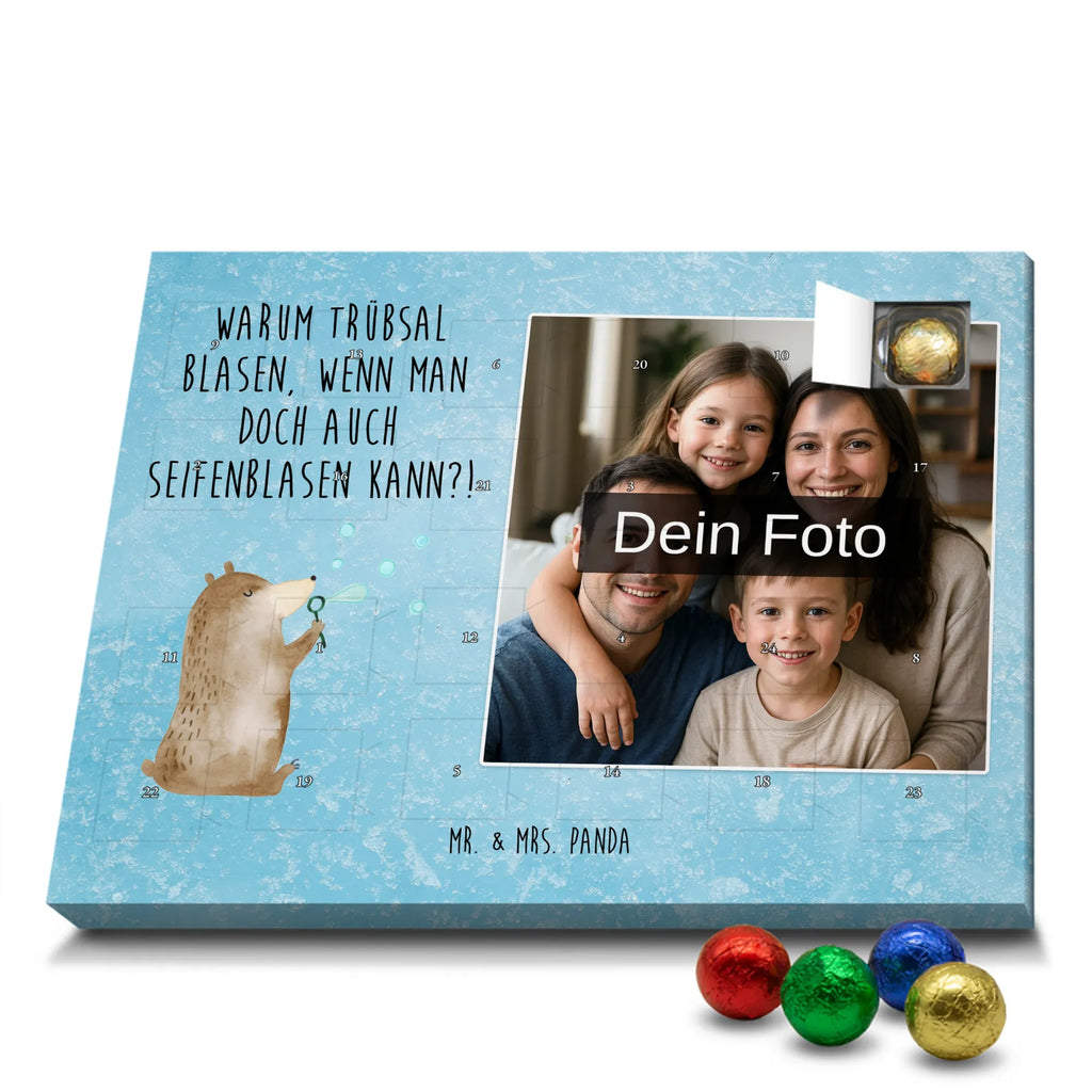 Personalisierter Schoko Foto Adventskalender Bär Seifenblasen Personalisierter Schoko Foto Adventskalender, Teddybär, Teddy, Bär, Seifenblasen Bär Lustig Sein Glücklich Traurig Happy
