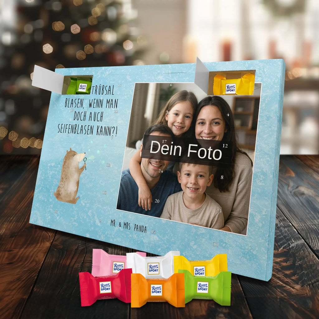 Personalisierter Schoko Foto Adventskalender Bär Seifenblasen Personalisierter Schoko Foto Adventskalender, Teddybär, Teddy, Bär, Seifenblasen Bär Lustig Sein Glücklich Traurig Happy