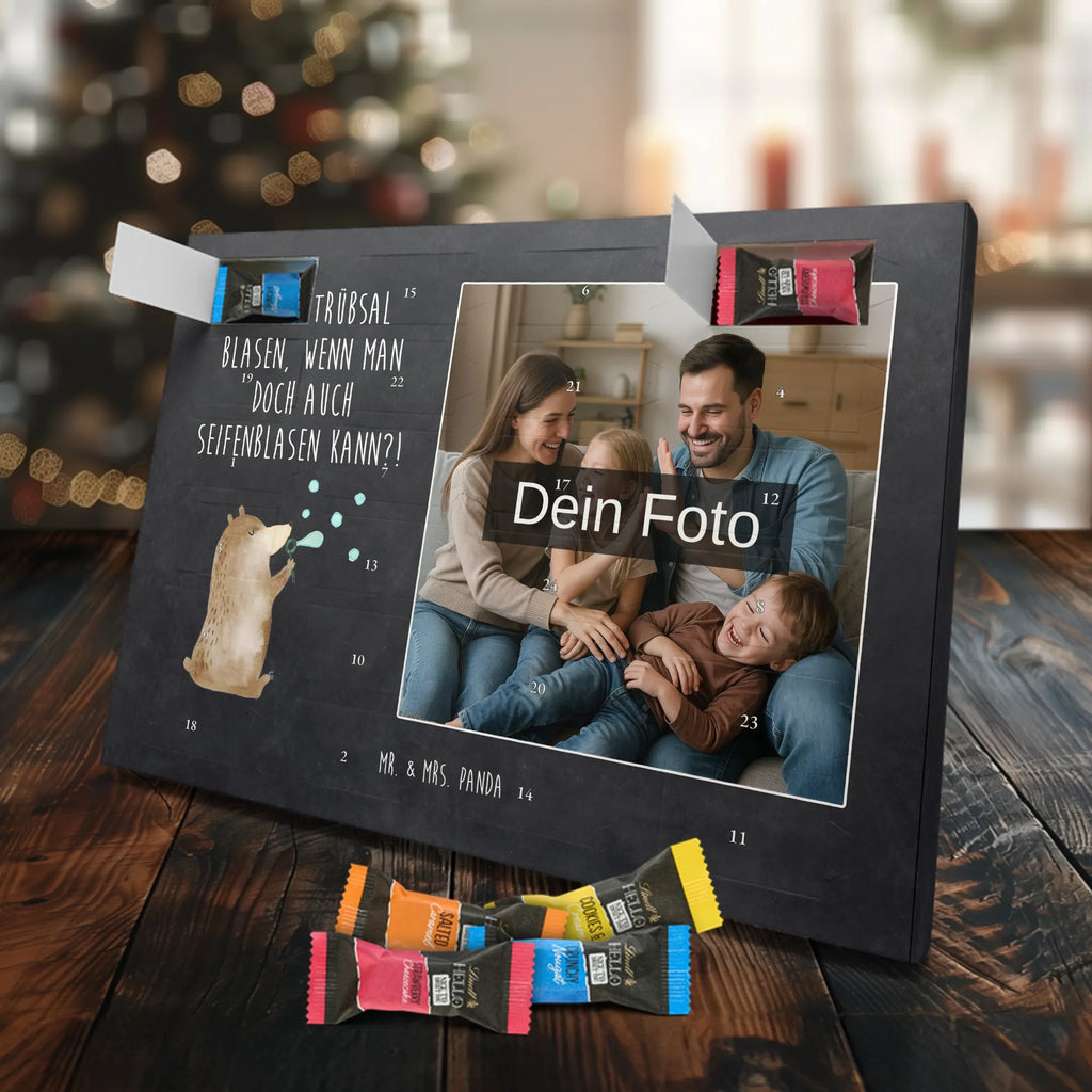Personalisierter Schoko Foto Adventskalender Bär Seifenblasen Personalisierter Schoko Foto Adventskalender, Teddybär, Teddy, Bär, Seifenblasen Bär Lustig Sein Glücklich Traurig Happy