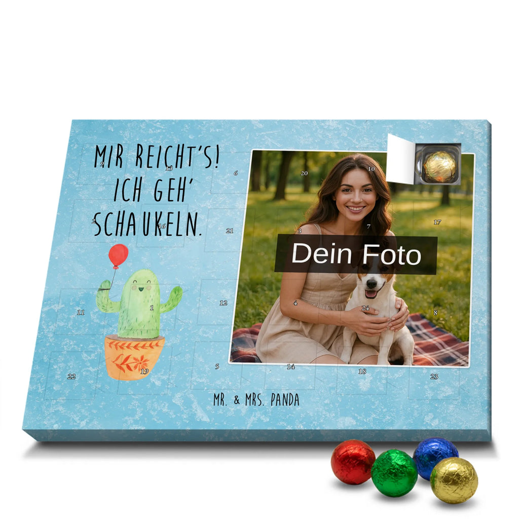  Kaktus balon Personalisierter Schoko Foto Adventskalender, Kakteen, Kaktus, Stress, Neustart, Büroalltag, Büro, Freude, Luftballon, Freund, Prüfung, Freundin, Ausbildung