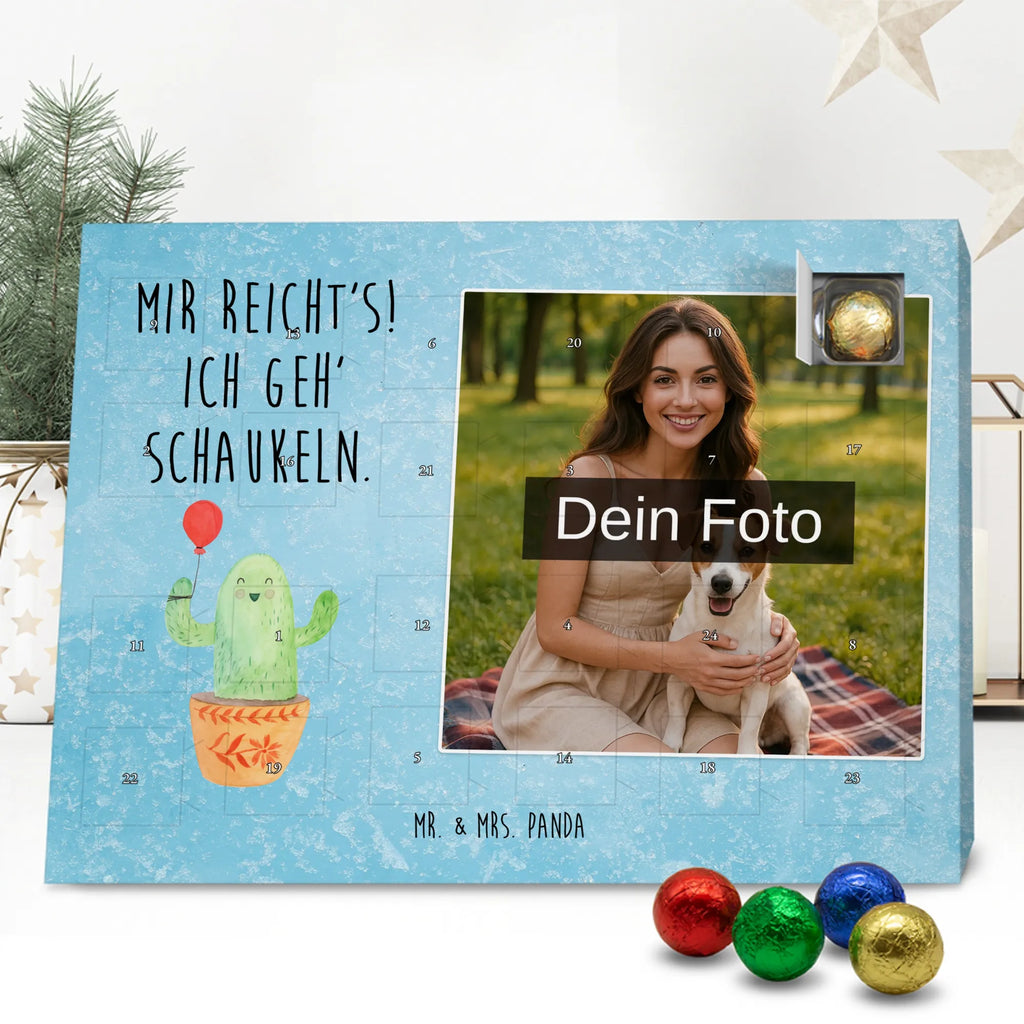  Kaktus balon Personalisierter Schoko Foto Adventskalender, Kakteen, Kaktus, Stress, Neustart, Büroalltag, Büro, Freude, Luftballon, Freund, Prüfung, Freundin, Ausbildung