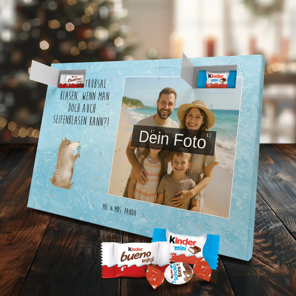 Personalisierter Schoko Foto Adventskalender Bär Seifenblasen Personalisierter Schoko Foto Adventskalender, Teddybär, Teddy, Bär, Seifenblasen Bär Lustig Sein Glücklich Traurig Happy