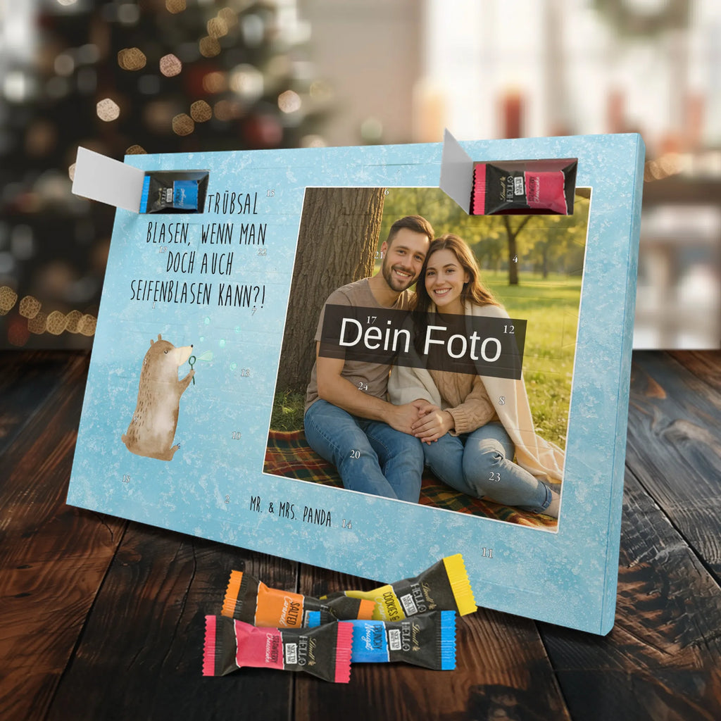 Personalisierter Schoko Foto Adventskalender Bär Seifenblasen Personalisierter Schoko Foto Adventskalender, Teddybär, Teddy, Bär, Seifenblasen Bär Lustig Sein Glücklich Traurig Happy