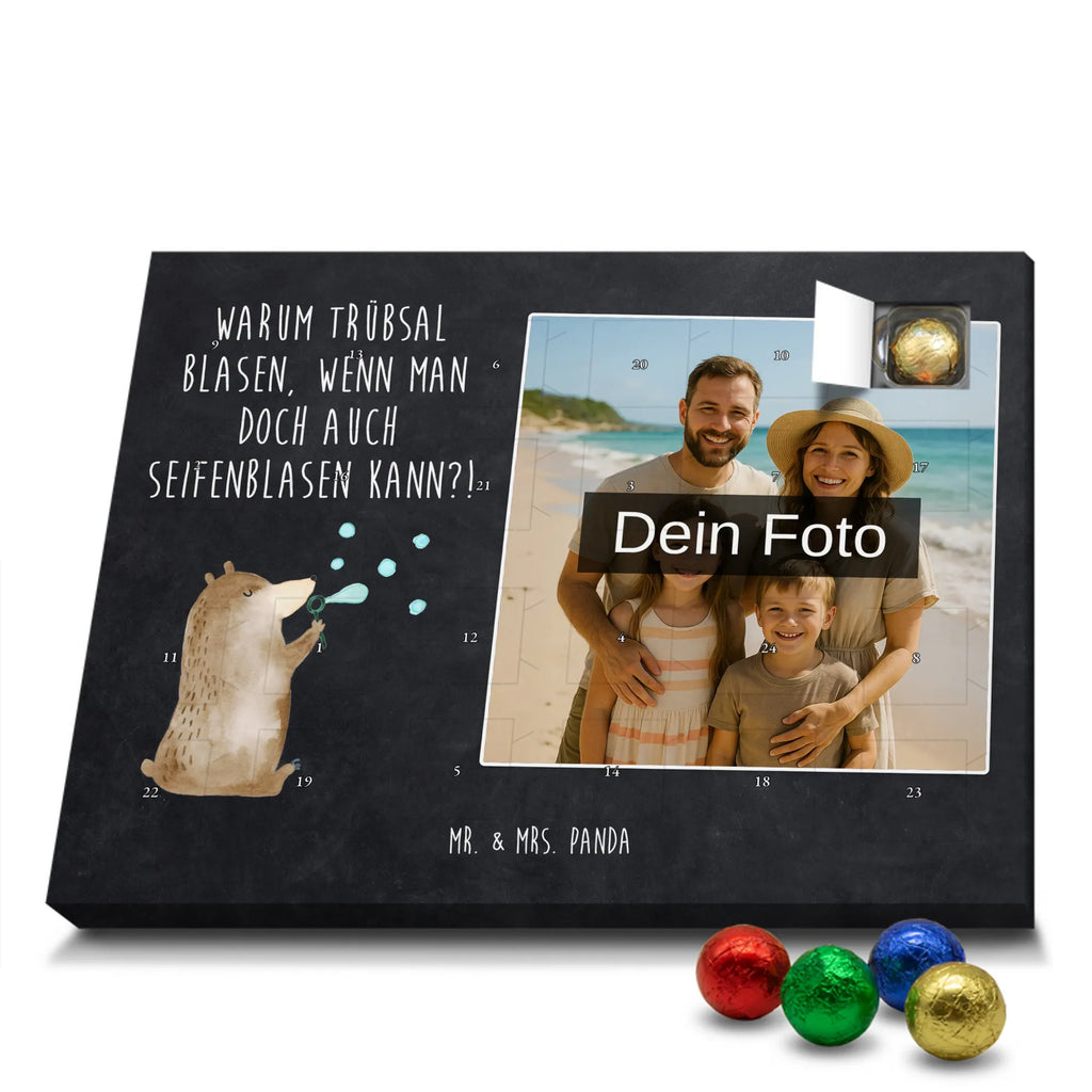 Personalisierter Schoko Foto Adventskalender Bär Seifenblasen Personalisierter Schoko Foto Adventskalender, Teddybär, Teddy, Bär, Seifenblasen Bär Lustig Sein Glücklich Traurig Happy