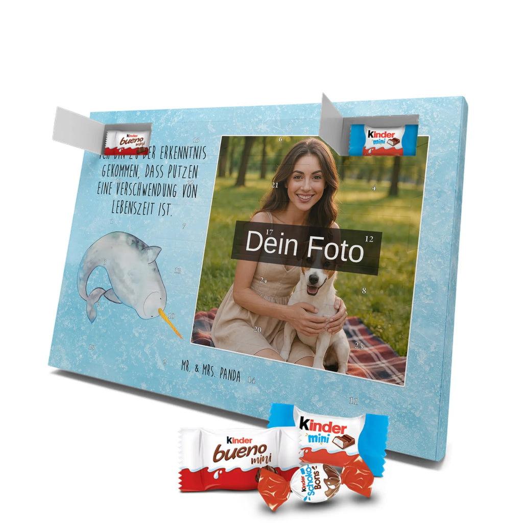 Personalisierter Schoko Foto Adventskalender Narwal Personalisierter Schoko Foto Adventskalender, Meerestiere, Urlaub, Meer, Narwal, Aufräumen, Putzen, Junggesellin, Wal, Kinderzimmer, Hausfrau