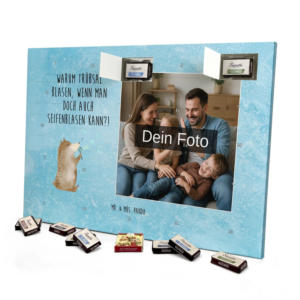 Personalisierter Schoko Foto Adventskalender Bär Seifenblasen Personalisierter Schoko Foto Adventskalender, Teddybär, Teddy, Bär, Seifenblasen Bär Lustig Sein Glücklich Traurig Happy