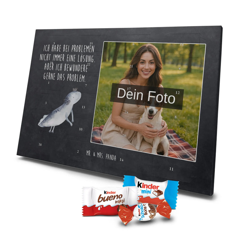 Personalisierter Schoko Foto Adventskalender Axolotl Schwimmen Personalisierter Schoko Foto Adventskalender, Axolotl, Molch, Probleme, Problem, Lurch, Motivation, Axolot, Lurche, Lösungen, Schwanzlurch