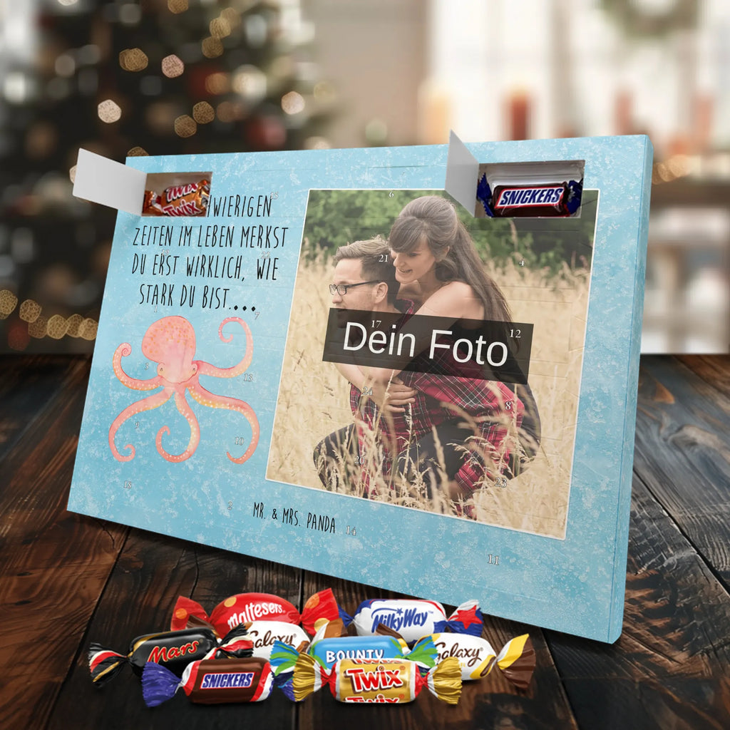 Personalisierter Schoko Foto Adventskalender Tintenfisch Personalisierter Schoko Foto Adventskalender, Gute Laune, Lustige Sprüche, Tiere, Tiermotive, Meer, Meerestier, Arme, Krake, Ozean, Wasser, Tintenfisch