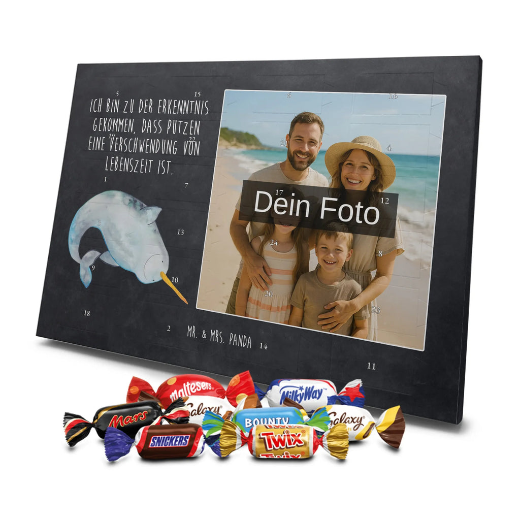 Personalisierter Schoko Foto Adventskalender Narwal Personalisierter Schoko Foto Adventskalender, Meerestiere, Urlaub, Meer, Narwal, Aufräumen, Putzen, Junggesellin, Wal, Kinderzimmer, Hausfrau