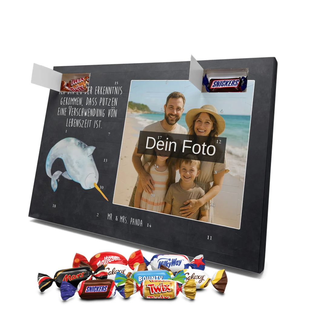 Personalisierter Schoko Foto Adventskalender Narwal Personalisierter Schoko Foto Adventskalender, Meerestiere, Urlaub, Meer, Narwal, Aufräumen, Putzen, Junggesellin, Wal, Kinderzimmer, Hausfrau