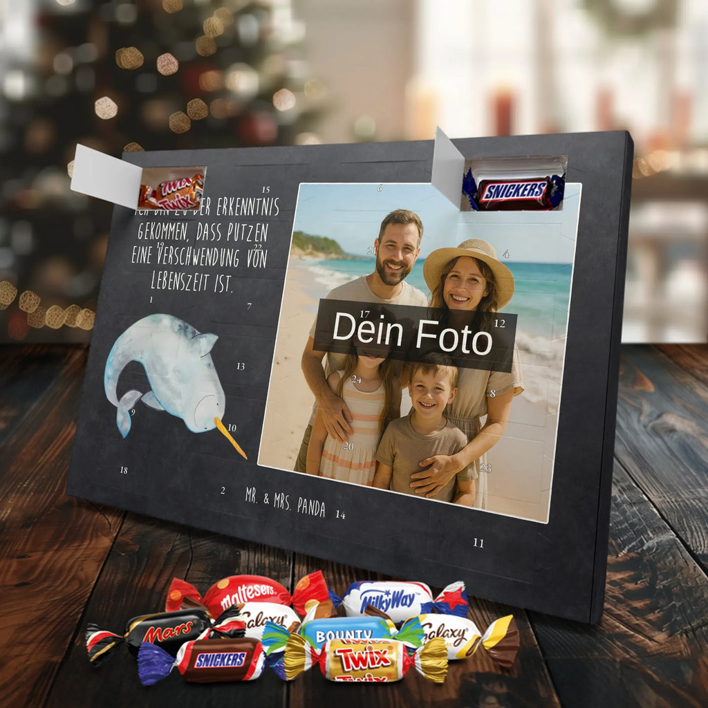 Personalisierter Schoko Foto Adventskalender Narwal Personalisierter Schoko Foto Adventskalender, Meerestiere, Urlaub, Meer, Narwal, Aufräumen, Putzen, Junggesellin, Wal, Kinderzimmer, Hausfrau