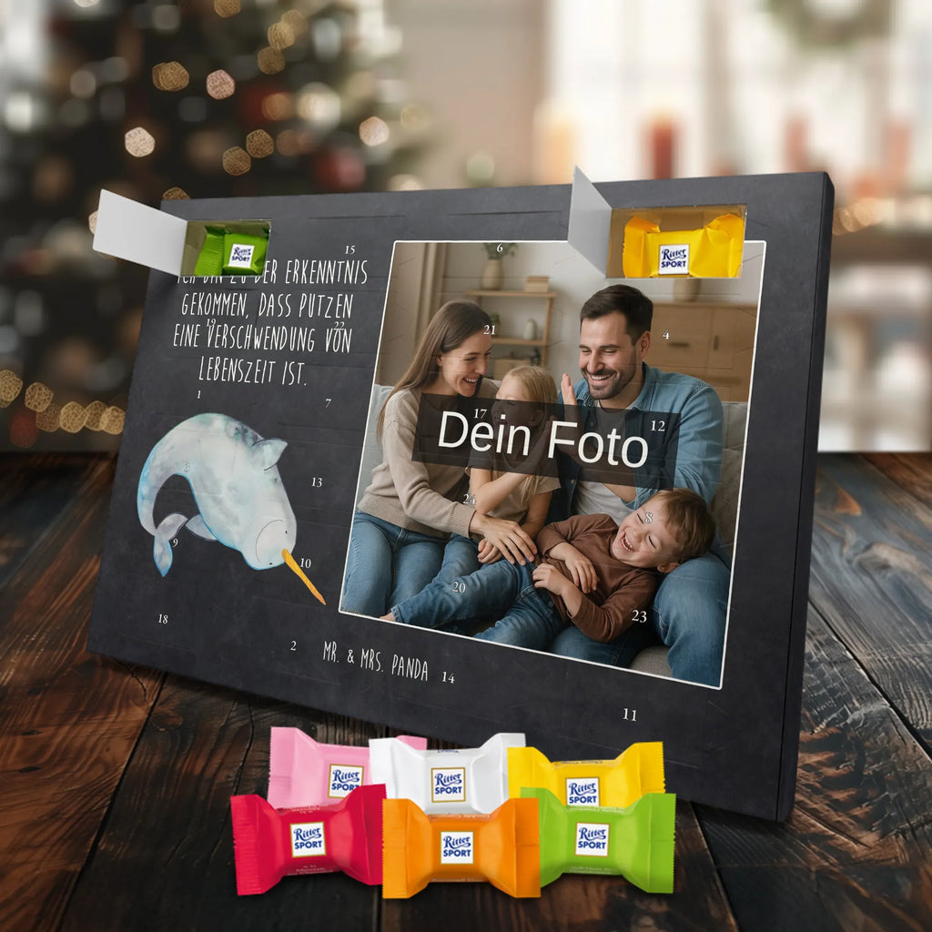 Personalisierter Schoko Foto Adventskalender Narwal Personalisierter Schoko Foto Adventskalender, Meerestiere, Urlaub, Meer, Narwal, Aufräumen, Putzen, Junggesellin, Wal, Kinderzimmer, Hausfrau