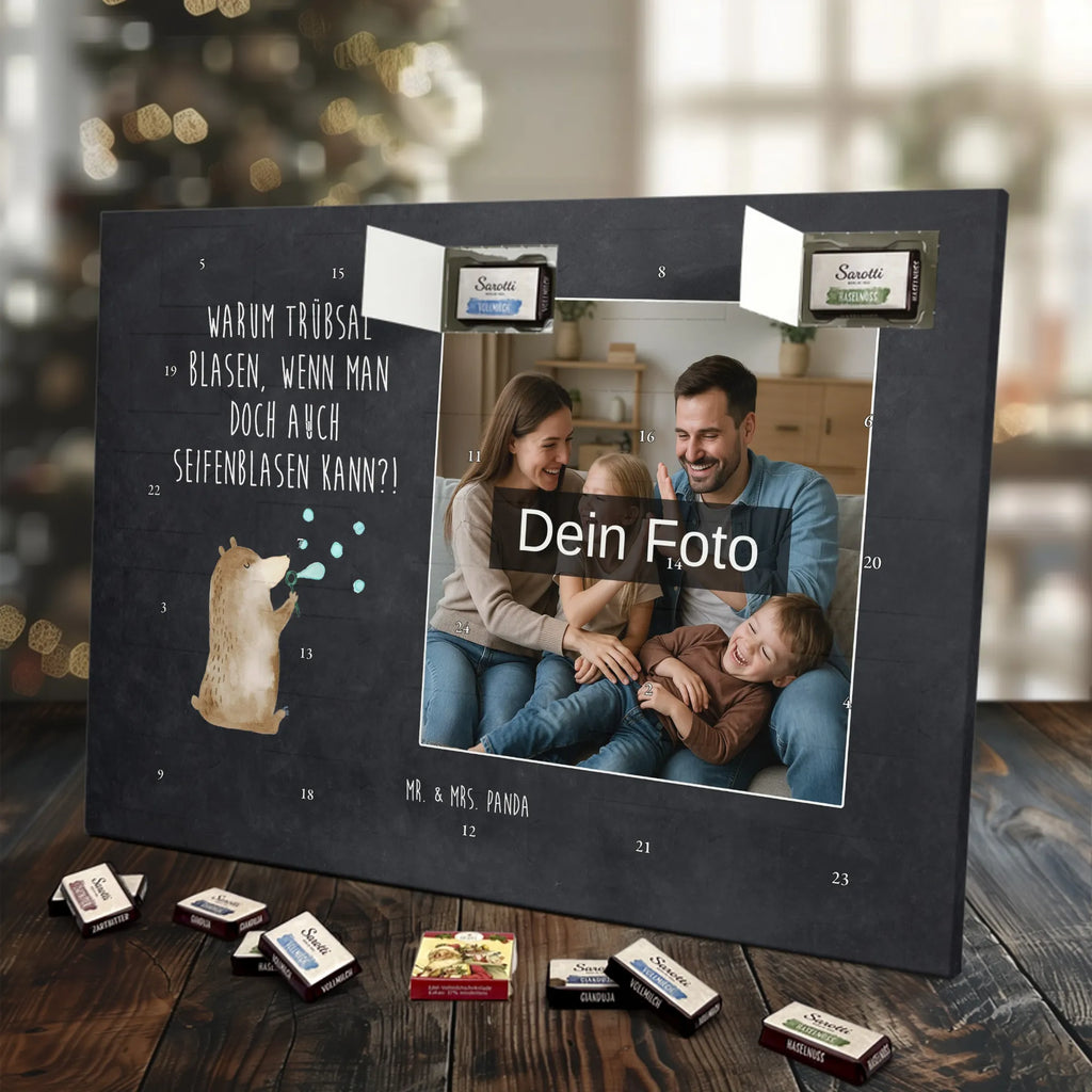 Personalisierter Schoko Foto Adventskalender Bär Seifenblasen Personalisierter Schoko Foto Adventskalender, Teddybär, Teddy, Bär, Seifenblasen Bär Lustig Sein Glücklich Traurig Happy