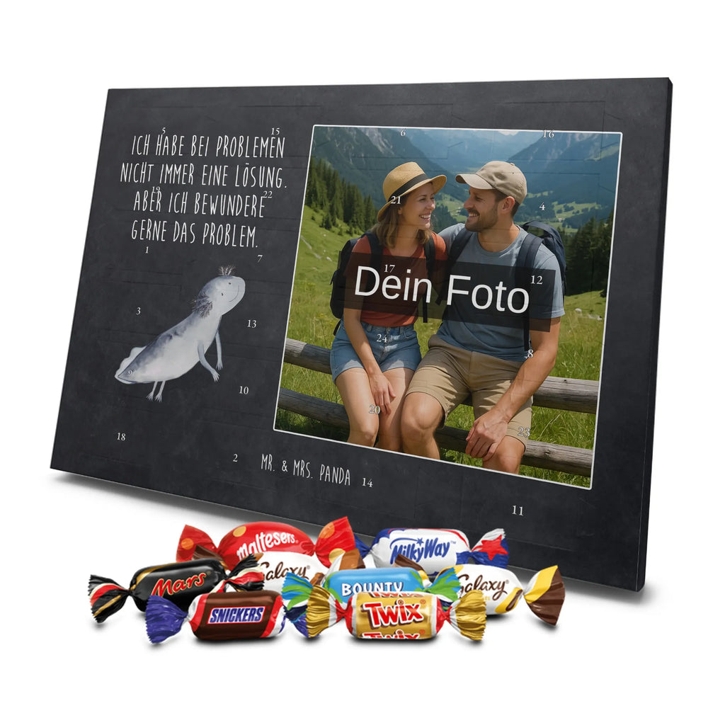 Personalisierter Schoko Foto Adventskalender Axolotl Schwimmen Personalisierter Schoko Foto Adventskalender, Axolotl, Molch, Probleme, Problem, Lurch, Motivation, Axolot, Lurche, Lösungen, Schwanzlurch