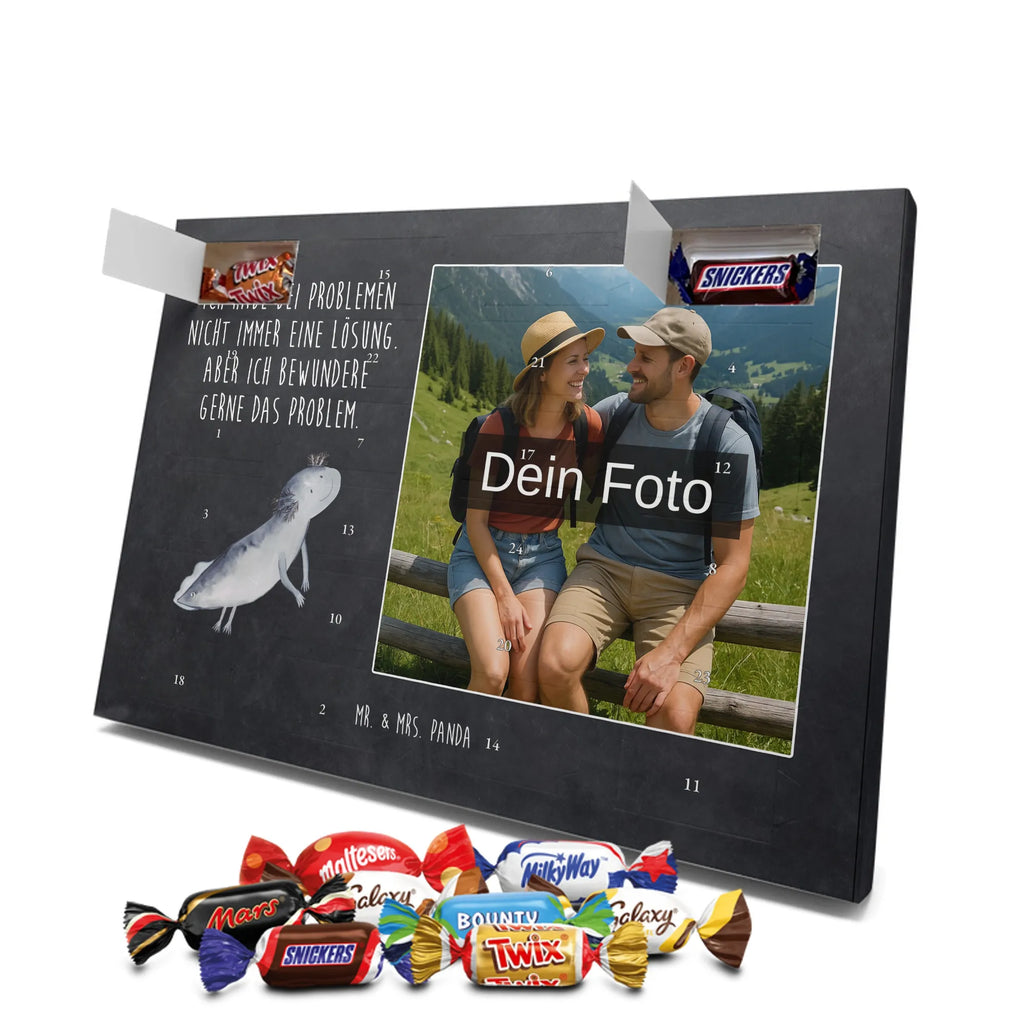Personalisierter Schoko Foto Adventskalender Axolotl Schwimmen Personalisierter Schoko Foto Adventskalender, Axolotl, Molch, Probleme, Problem, Lurch, Motivation, Axolot, Lurche, Lösungen, Schwanzlurch