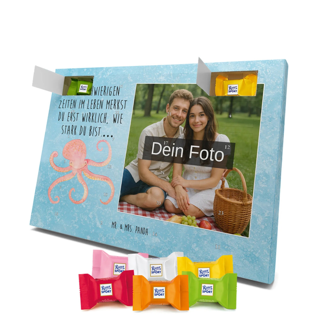Personalisierter Schoko Foto Adventskalender Tintenfisch Personalisierter Schoko Foto Adventskalender, Gute Laune, Lustige Sprüche, Tiere, Tiermotive, Meer, Meerestier, Arme, Krake, Ozean, Wasser, Tintenfisch