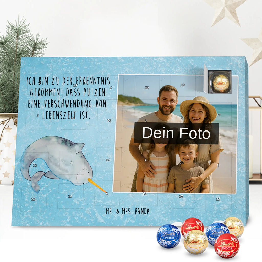 Personalisierter Schoko Foto Adventskalender Narwal Personalisierter Schoko Foto Adventskalender, Meerestiere, Urlaub, Meer, Narwal, Aufräumen, Putzen, Junggesellin, Wal, Kinderzimmer, Hausfrau