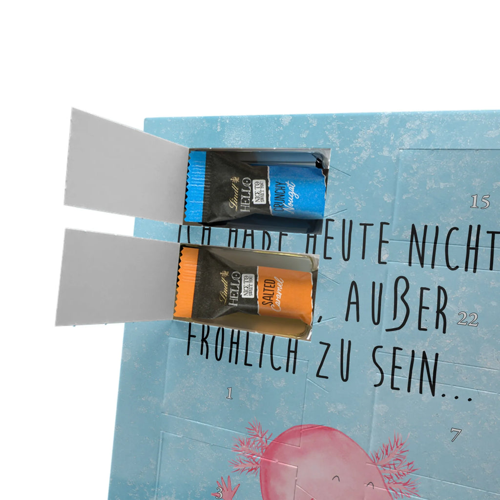 Personalisierter Schoko Foto Adventskalender Axolotl Hurra Personalisierter Schoko Foto Adventskalender, Molch, Axolotl, Lurche, Axolot, Schwanzlurch, Fröhlich, Spaß, Motivation, Freude, Zufriedenheit, Lurch