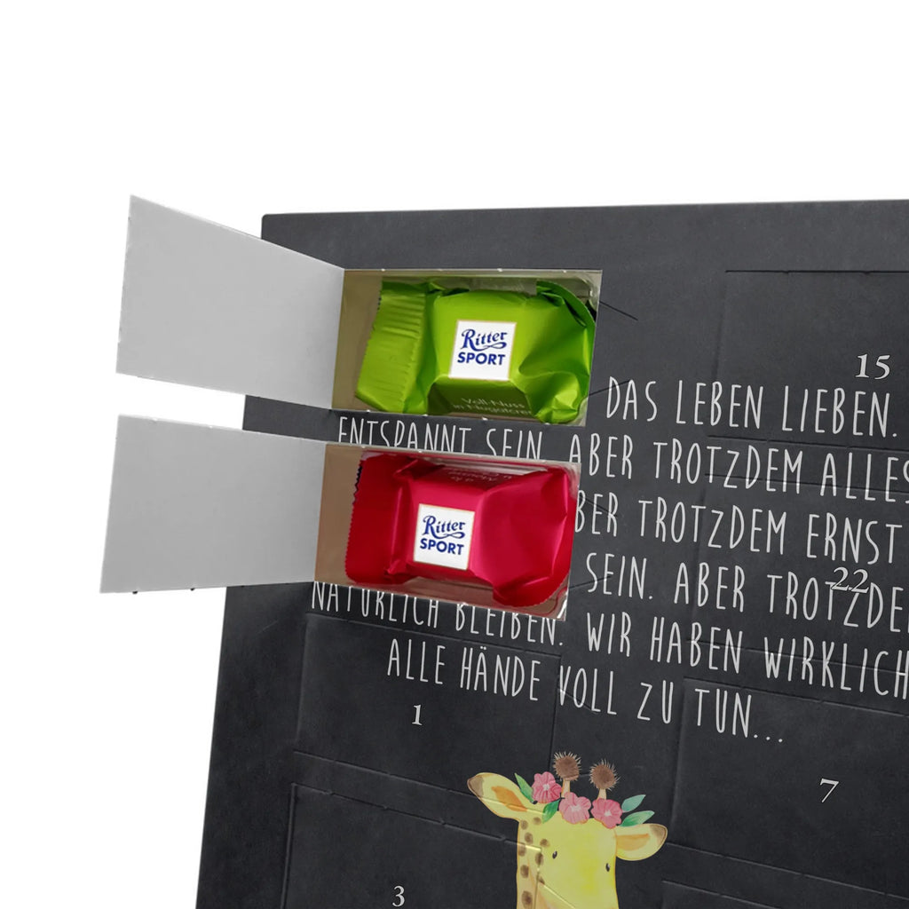  żyrafa Wieniec kwiatów Personalisierter Schoko Foto Adventskalender, Afrika, Wildtiere, Giraffe, Blumenkranz, Abenteurer, Selbstliebe, Freundin