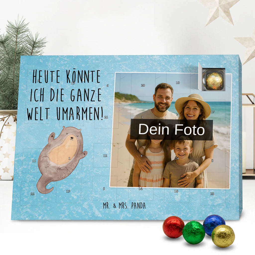 Personalisierter Schoko Foto Adventskalender Otter Umarmen Personalisierter Schoko Foto Adventskalender, Fischotter, Seeotter, Otter, Otter Seeotter See Otter