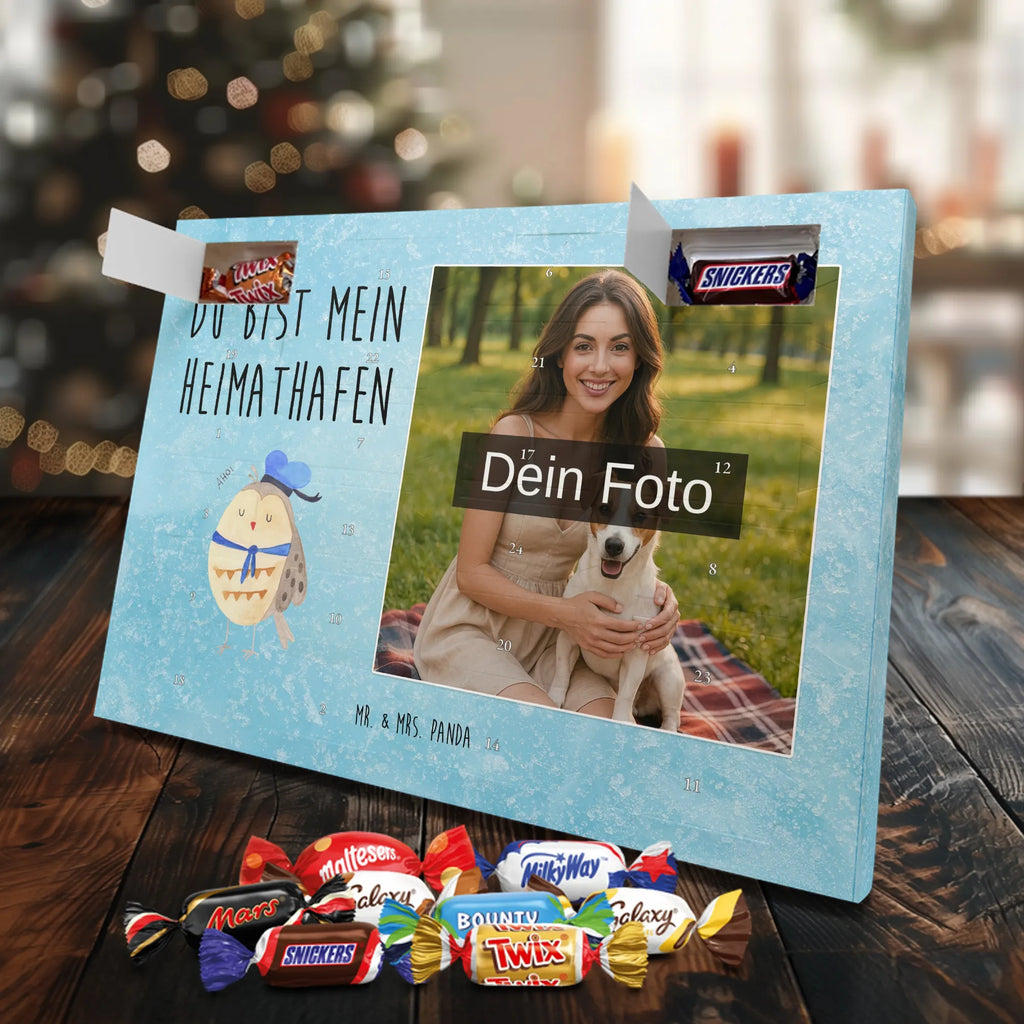 Personalisierter Schoko Foto Adventskalender Eule Matrose Personalisierter Schoko Foto Adventskalender, Eule, Ehe, Freundin, Eule Deko, Wortspiel Lustig, Seefahrer, Owl, Matrose, Hochzeitstag Geschenk, Heimathafen, Eule Spruch