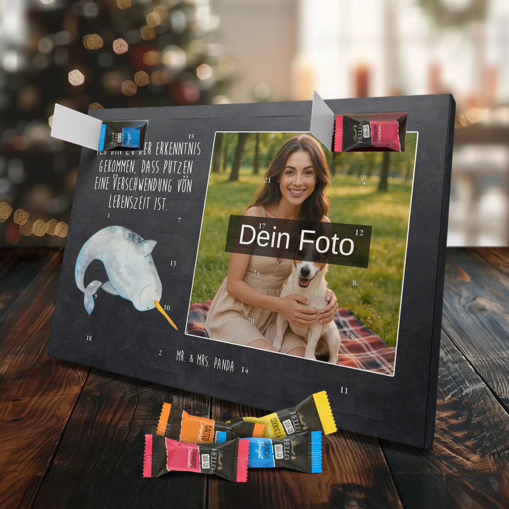 Personalisierter Schoko Foto Adventskalender Narwal Personalisierter Schoko Foto Adventskalender, Meerestiere, Urlaub, Meer, Narwal, Aufräumen, Putzen, Junggesellin, Wal, Kinderzimmer, Hausfrau