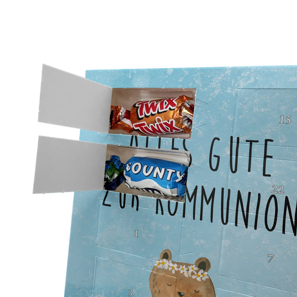  bear communion Personalisierter Schoko Foto Adventskalender, Teddybär, Teddy, Bär, Kommunion, Katholisch, Gottes Segen, Taufkerze