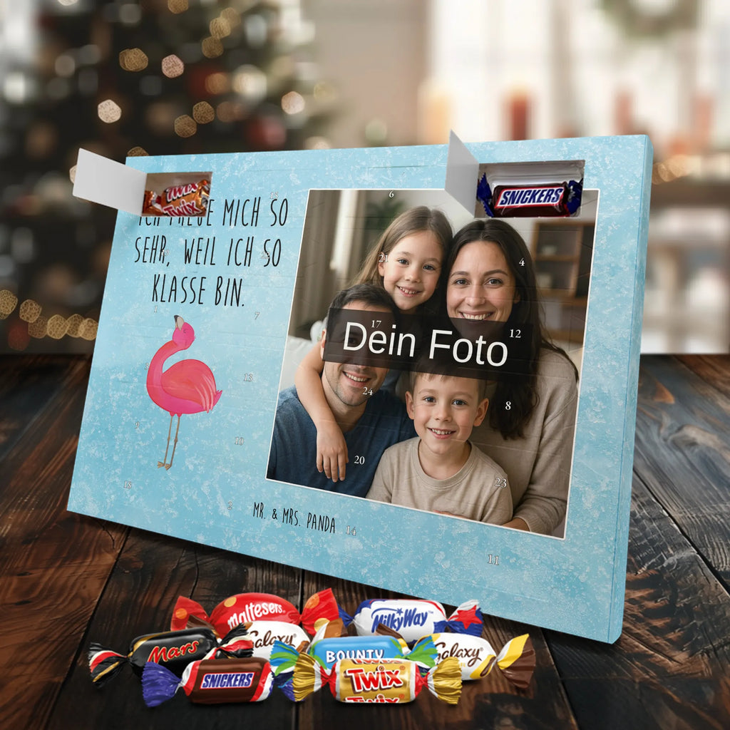  Flamingo Duma Personalisierter Schoko Foto Adventskalender, Flamingo, Schwester, Tochter, Beste Freundin, Selbstliebe, Selbstakzeptanz, Freundin, Mama, Freude, Stolz