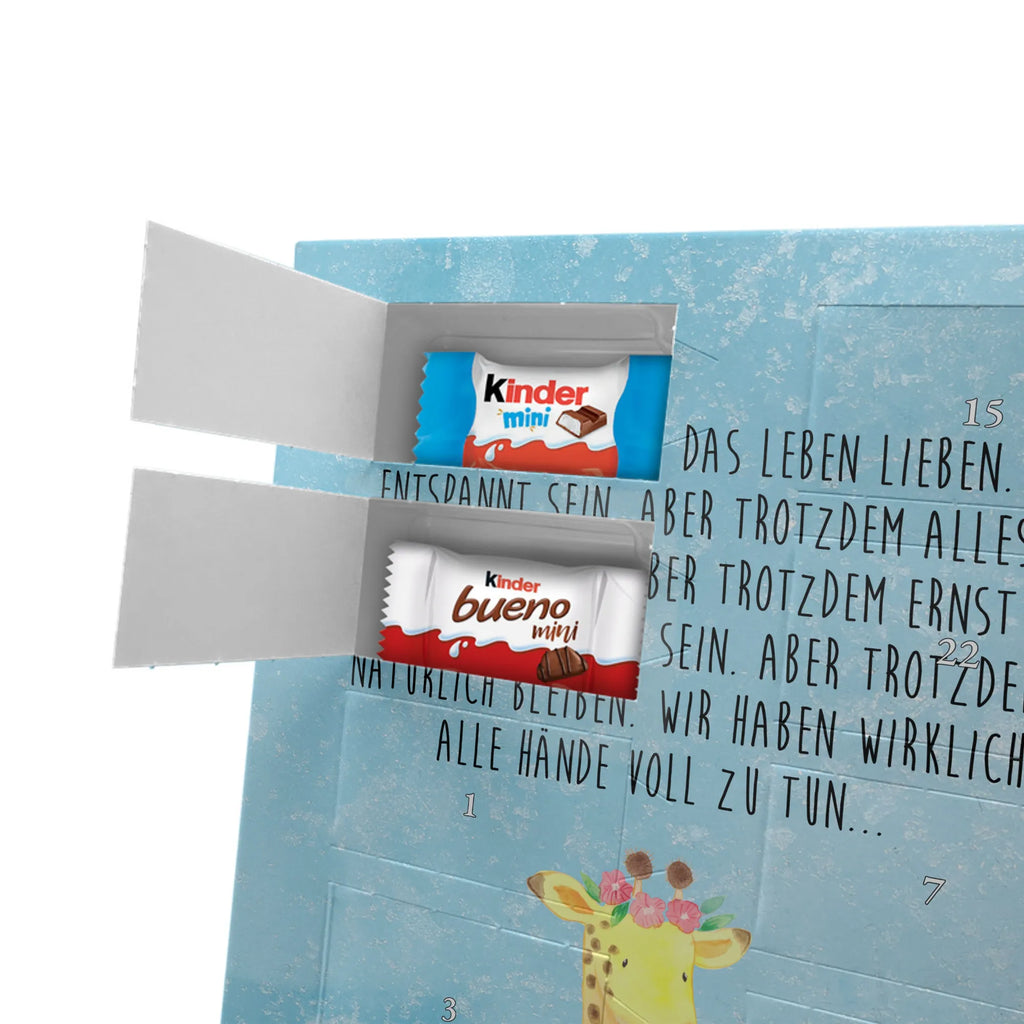  żyrafa Wieniec kwiatów Personalisierter Schoko Foto Adventskalender, Afrika, Wildtiere, Giraffe, Blumenkranz, Abenteurer, Selbstliebe, Freundin