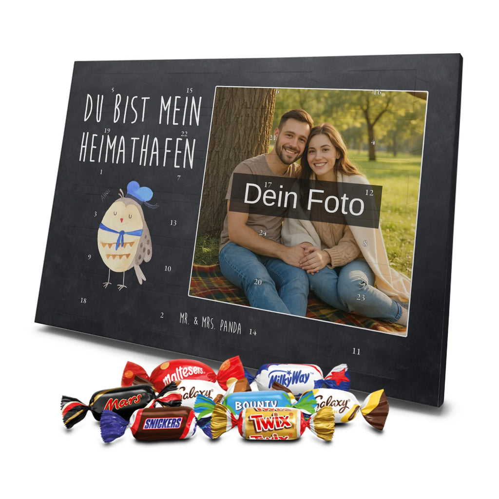 Personalisierter Schoko Foto Adventskalender Eule Matrose Personalisierter Schoko Foto Adventskalender, Eule, Ehe, Freundin, Eule Deko, Wortspiel Lustig, Seefahrer, Owl, Matrose, Hochzeitstag Geschenk, Heimathafen, Eule Spruch