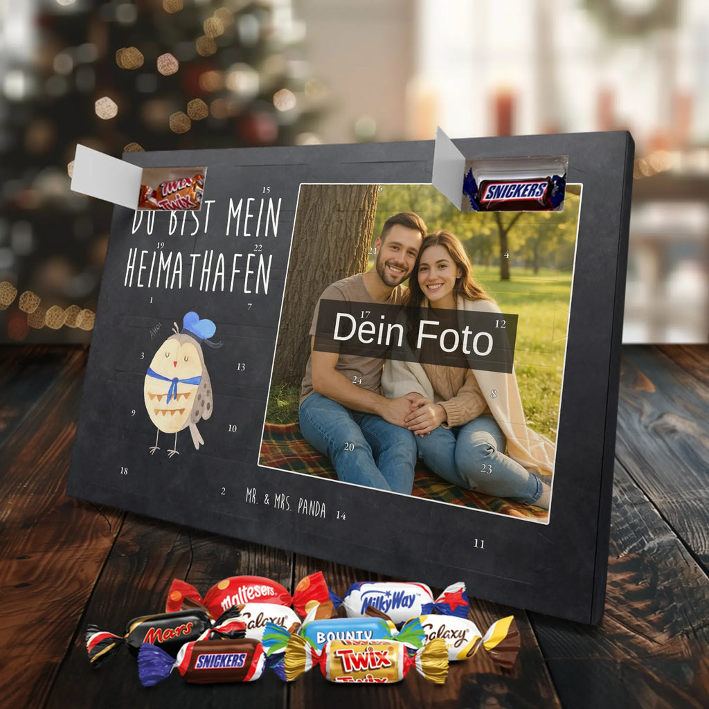 Personalisierter Schoko Foto Adventskalender Eule Matrose Personalisierter Schoko Foto Adventskalender, Eule, Ehe, Freundin, Eule Deko, Wortspiel Lustig, Seefahrer, Owl, Matrose, Hochzeitstag Geschenk, Heimathafen, Eule Spruch