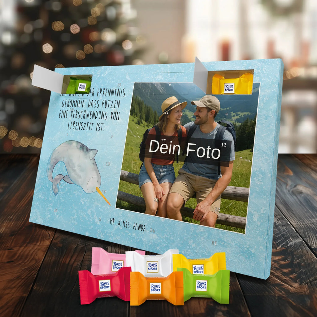Personalisierter Schoko Foto Adventskalender Narwal Personalisierter Schoko Foto Adventskalender, Meerestiere, Urlaub, Meer, Narwal, Aufräumen, Putzen, Junggesellin, Wal, Kinderzimmer, Hausfrau