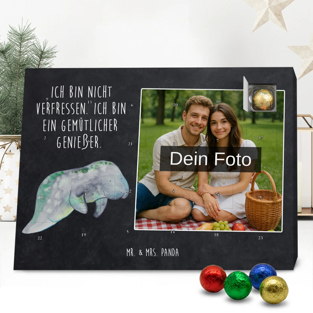 Personalisierter Schoko Foto Adventskalender Seekuh Chillen Personalisierter Schoko Foto Adventskalender, Meerestiere, Urlaub, Meer, Seekühe, Seekuh, Abnehmen, Diät, Zucker, Süßigkeiten, Diätwahn, Essen