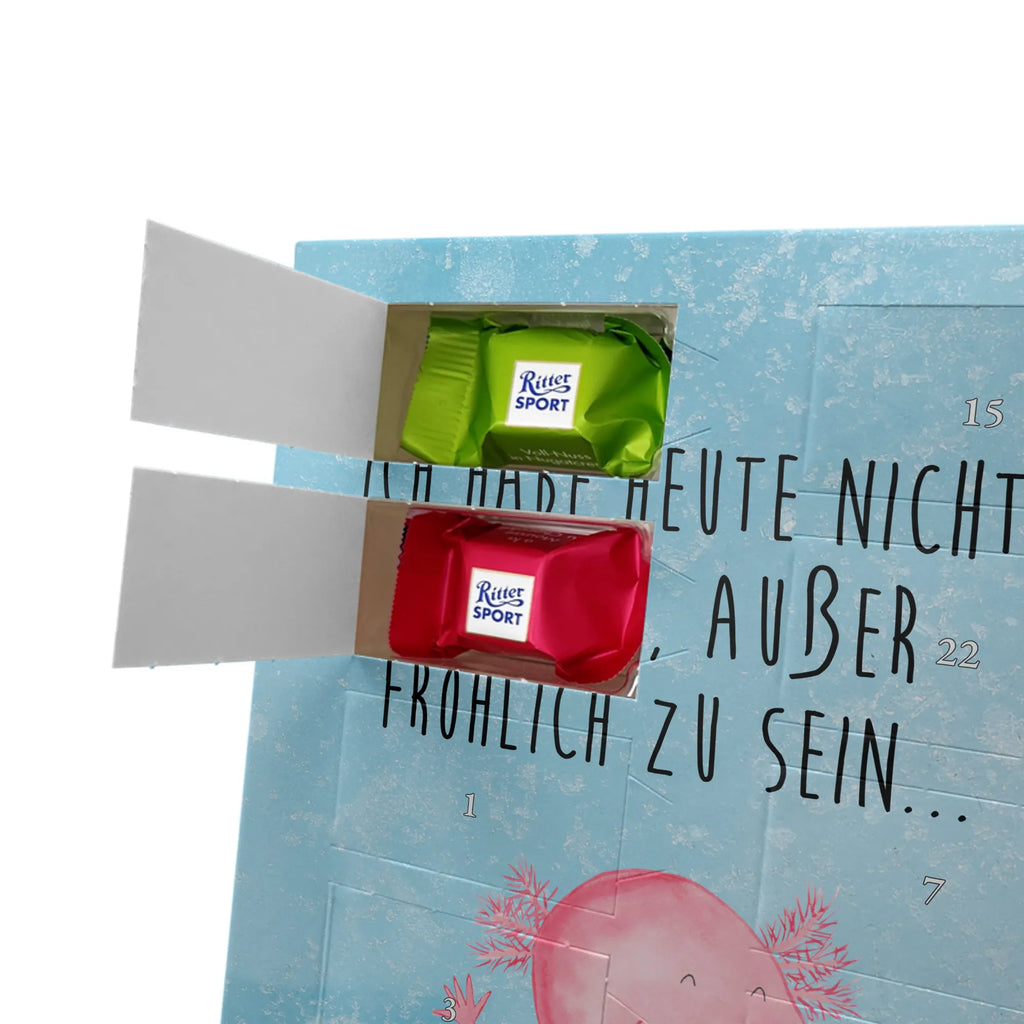 Personalisierter Schoko Foto Adventskalender Axolotl Hurra Personalisierter Schoko Foto Adventskalender, Molch, Axolotl, Lurche, Axolot, Schwanzlurch, Fröhlich, Spaß, Motivation, Freude, Zufriedenheit, Lurch