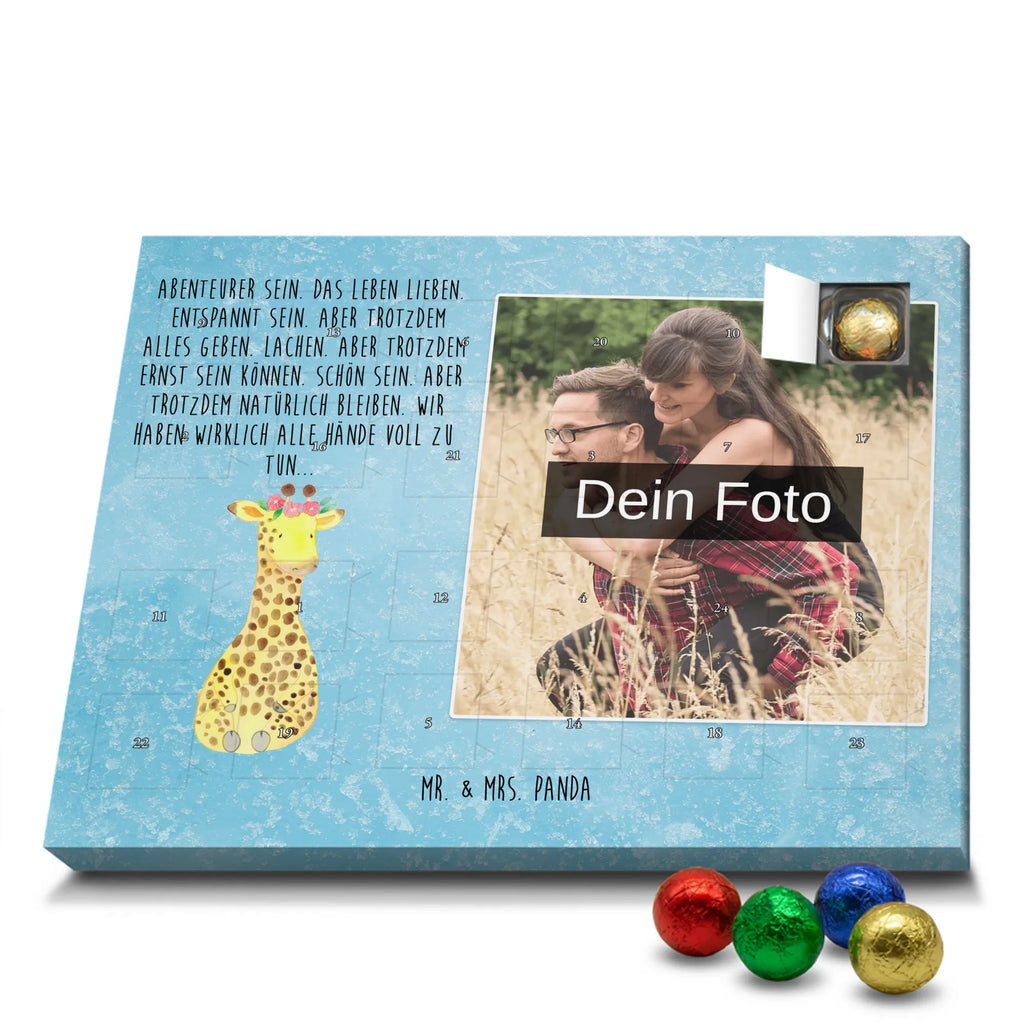  żyrafa Wieniec kwiatów Personalisierter Schoko Foto Adventskalender, Afrika, Wildtiere, Giraffe, Blumenkranz, Abenteurer, Selbstliebe, Freundin