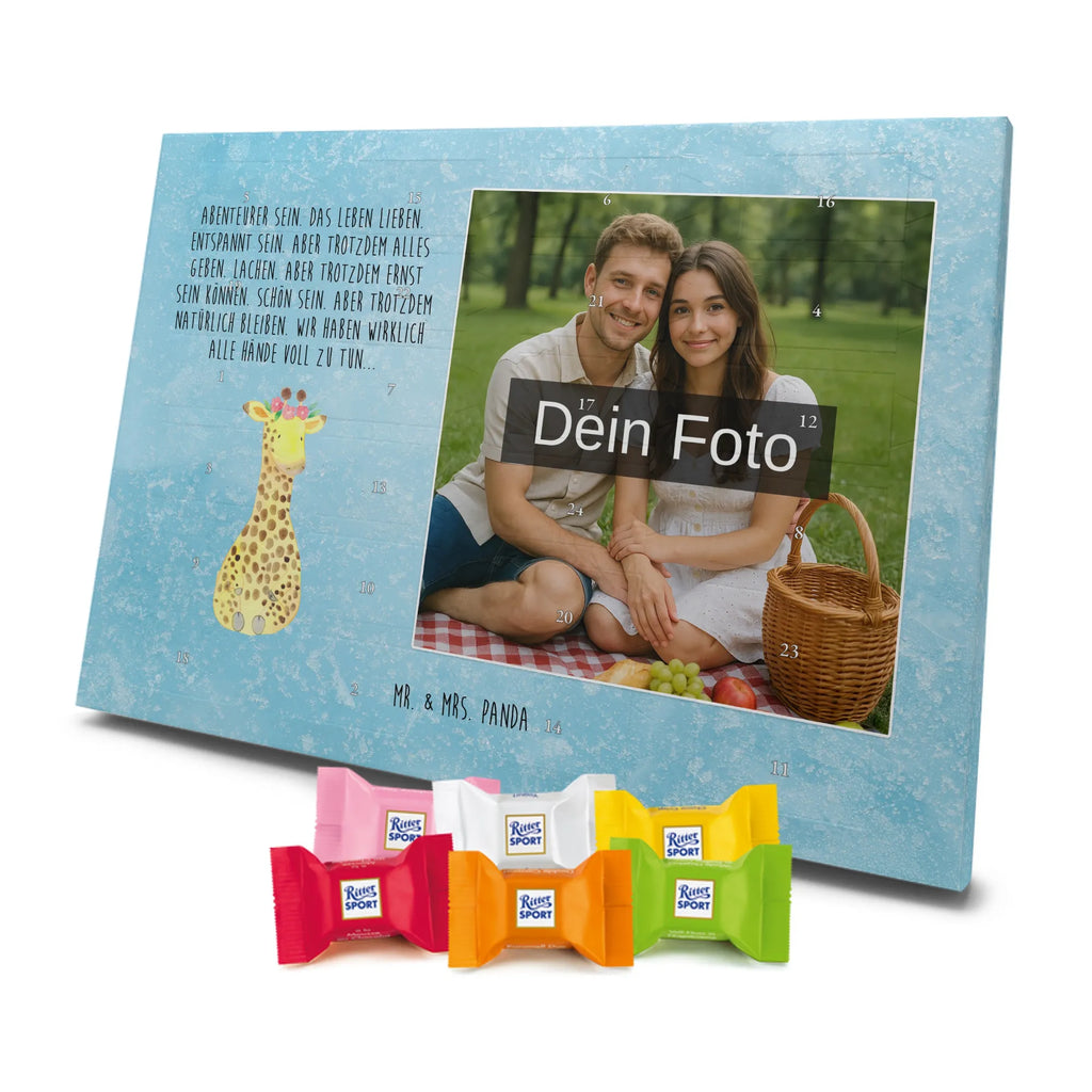  żyrafa Wieniec kwiatów Personalisierter Schoko Foto Adventskalender, Afrika, Wildtiere, Giraffe, Blumenkranz, Abenteurer, Selbstliebe, Freundin