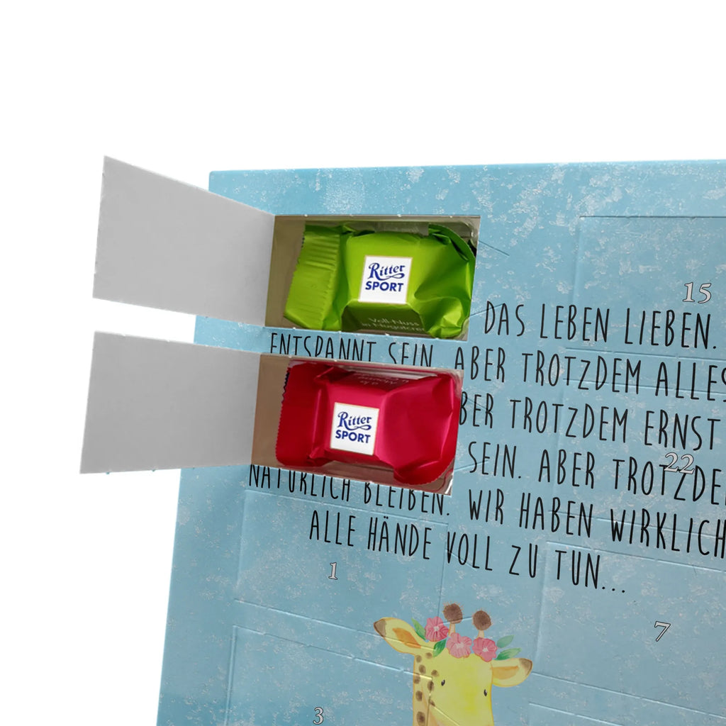  żyrafa Wieniec kwiatów Personalisierter Schoko Foto Adventskalender, Afrika, Wildtiere, Giraffe, Blumenkranz, Abenteurer, Selbstliebe, Freundin